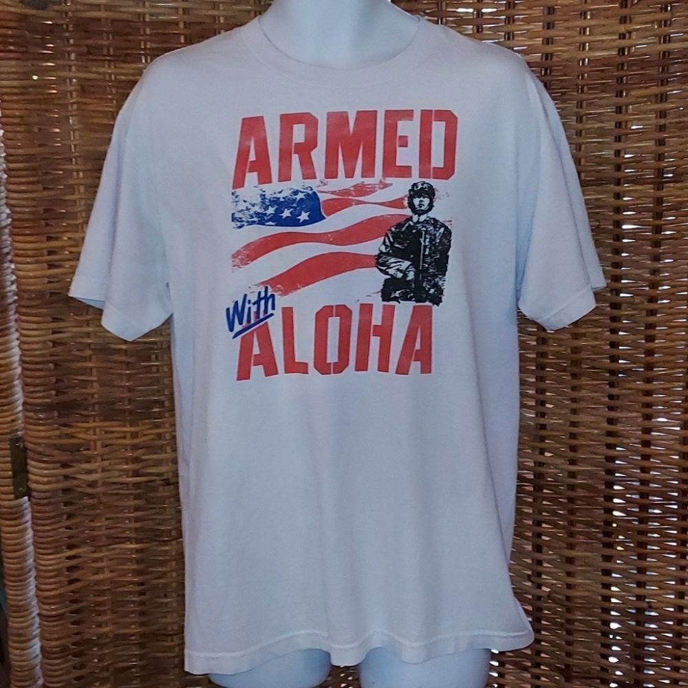 Armed with Aloha T Shirt L